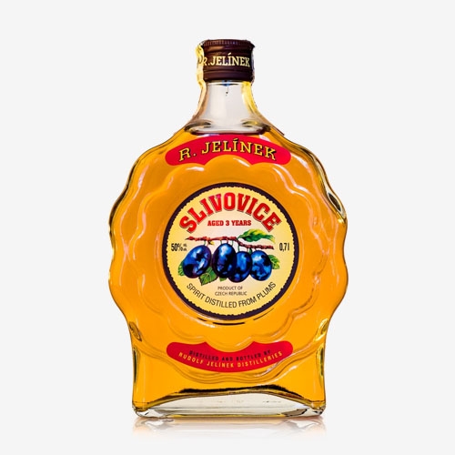 Rudolf Jelínek Slivovica zlatá 50% budík - 700 ml