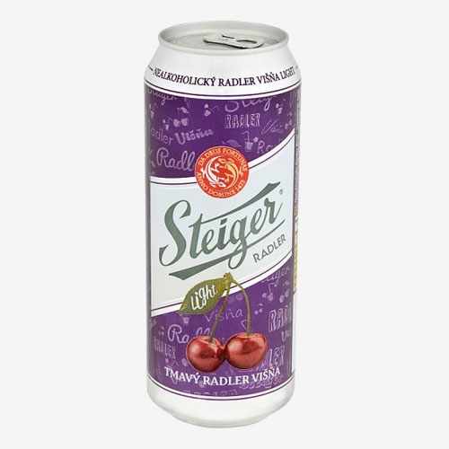 Steiger pivo nealkoholické tmavé light višňa - 500 ml