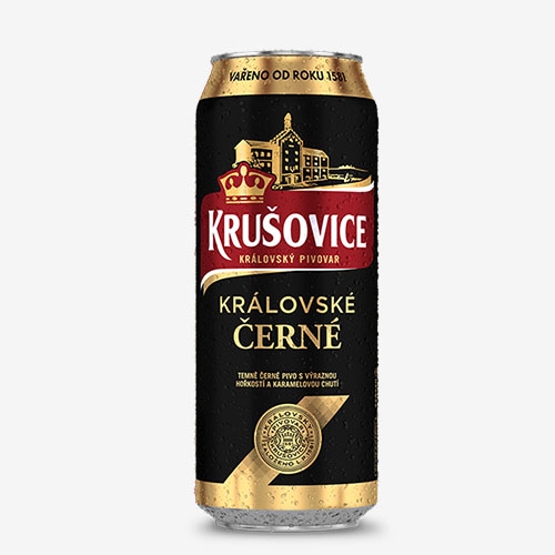 Krušovice pivo 10° čierne - 500 ml