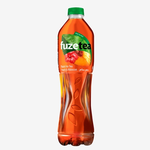 Fuze Tea Čierny ľadový čaj broskyňa a ibištek 1,5 l