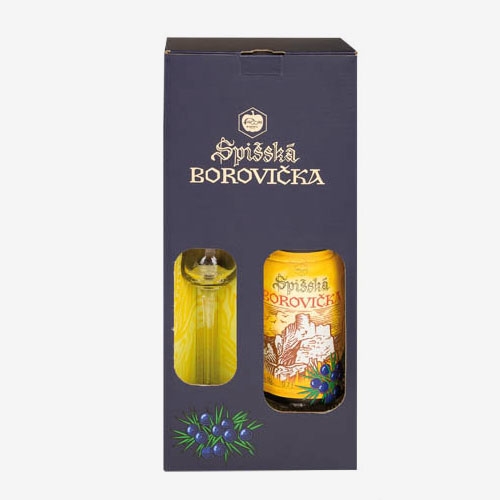 Spišská borovička 40% 1x700 ml + pohár